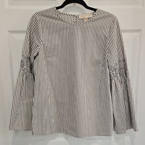 MICHAEL Michael Kors Top Size Small Striped Long Sleeve